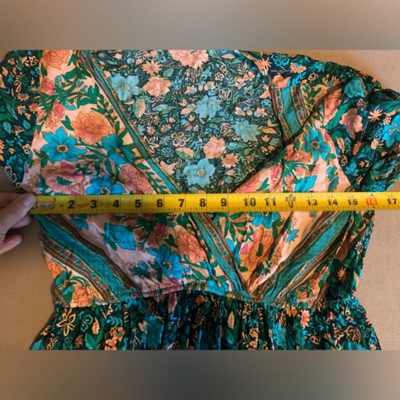 Women’s SHEIN  Medium Floral Vneck Summer Short‎ Sleeve Fit Flare Short Dress - Picture 4 of 6